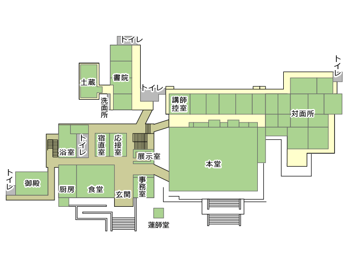 吉崎東別院 1階案内図