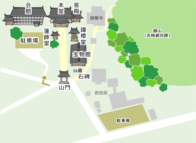 吉崎東別院 境内案内図